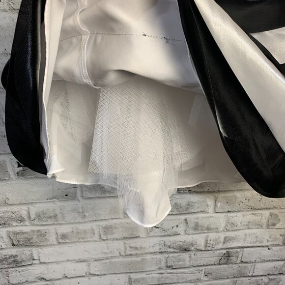 Xcite Impressions Striped Sleeveless Fit & Flair Tulle Formal Mini Dress - Picture 5 of 16